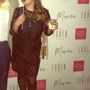 Black Lace Shift Dress